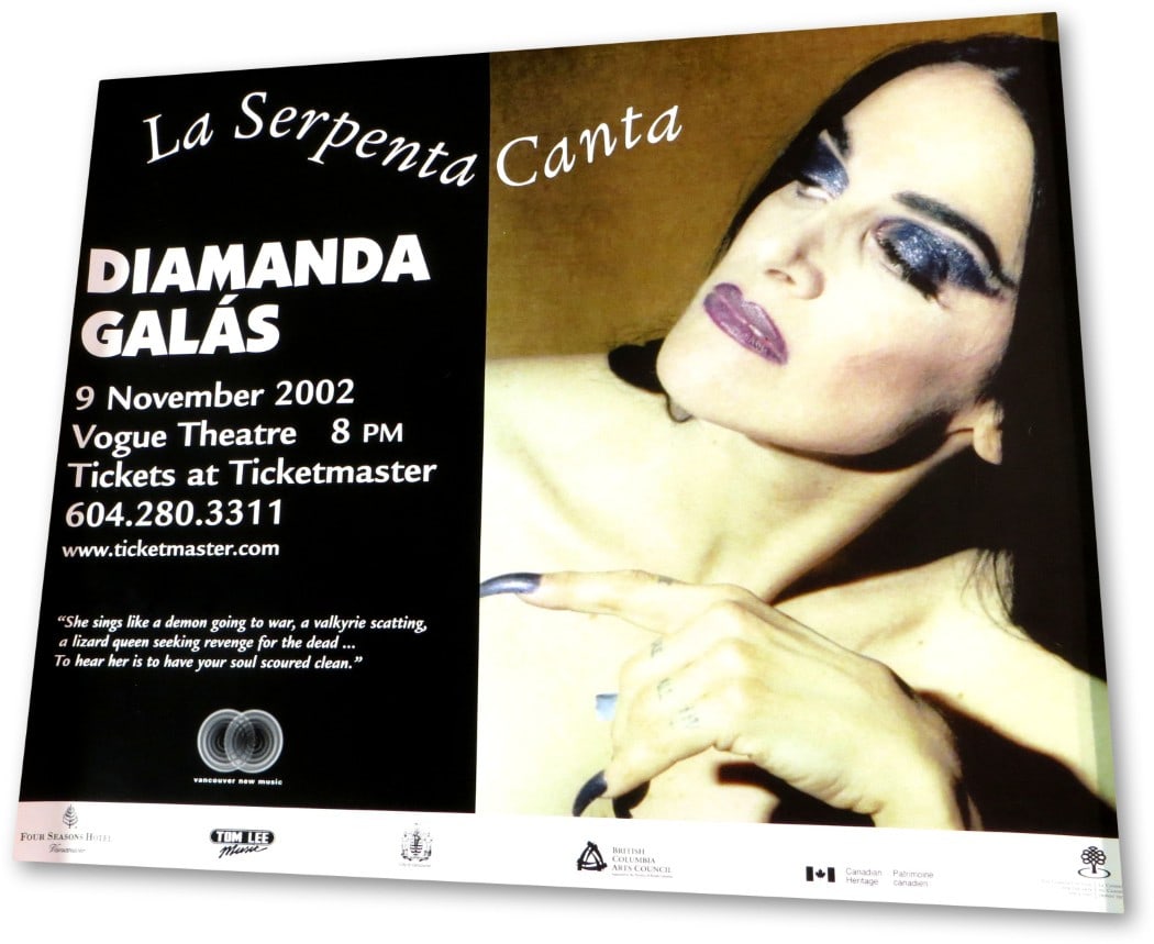 Authentic Diamanda Galas La Serpenta Canta Poster 15x19 (1 of 1)