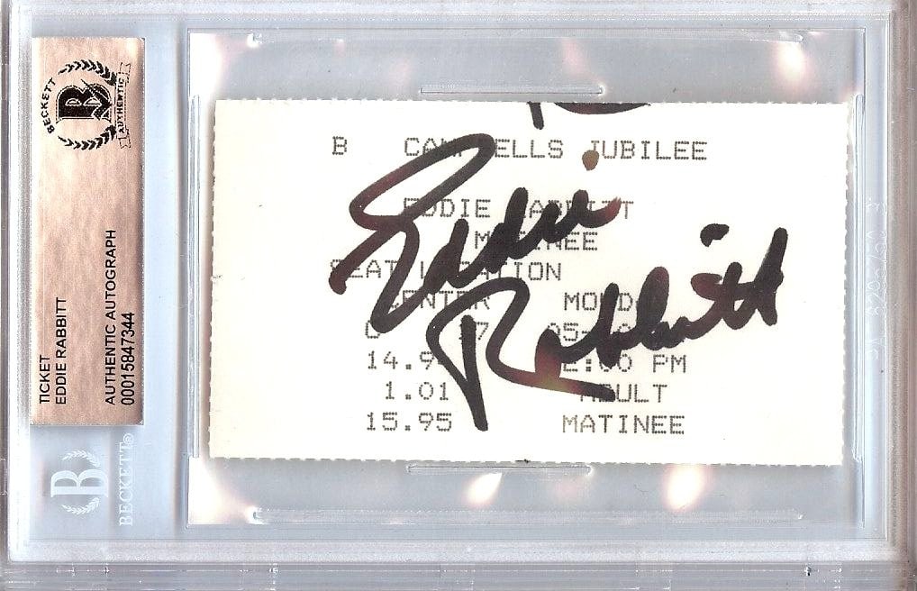 Eddie Rabbitt Autographed Concert Ticket Stub 1994 Beckett Authenticated (1 of 1)