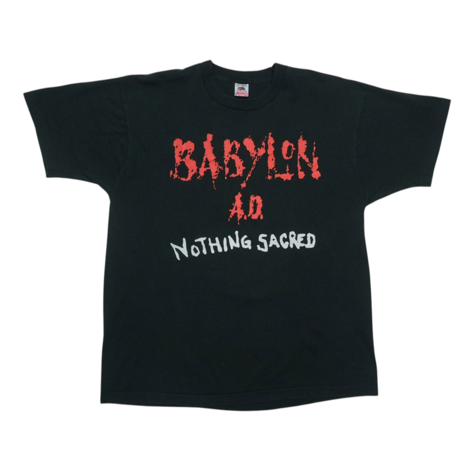 Vintage 1990 Babylon A.D. Nothing Sacred Black Cotton Band T-Shirt XL (1 of 5)