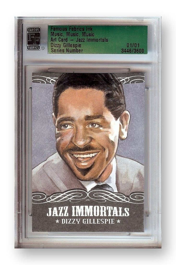 Dizzy Gillespie 1/1 Original Sketch Trading Card Authenticated (1 of 2)