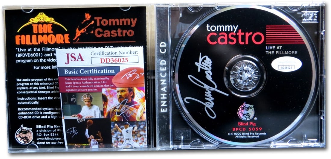 Tommy Castro Autographed CD Live at Fillmore JSA Certified (1 of 2)
