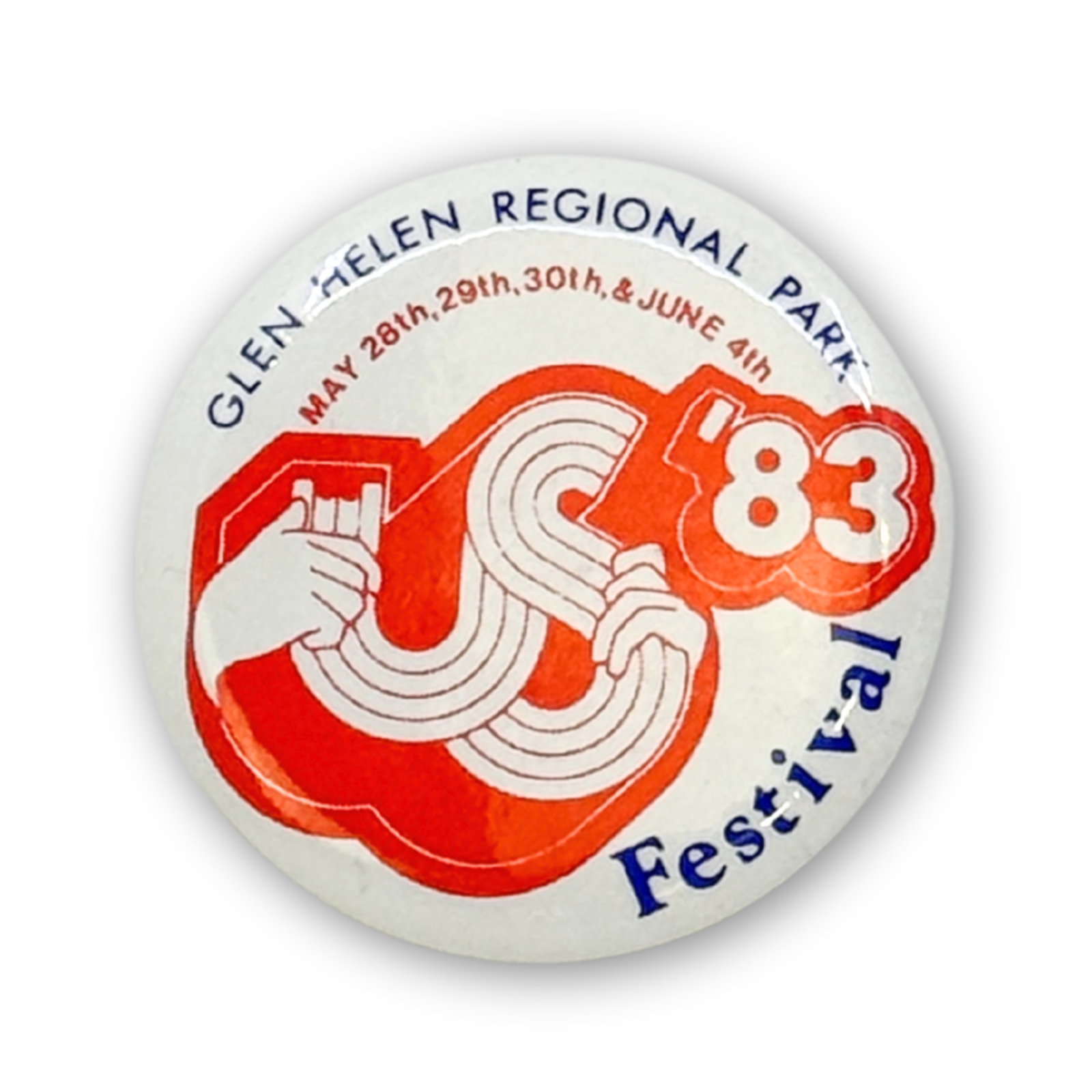 Original 1983 Us Festival Promotional Pinback Button 1.5 Inch (1 of 2)