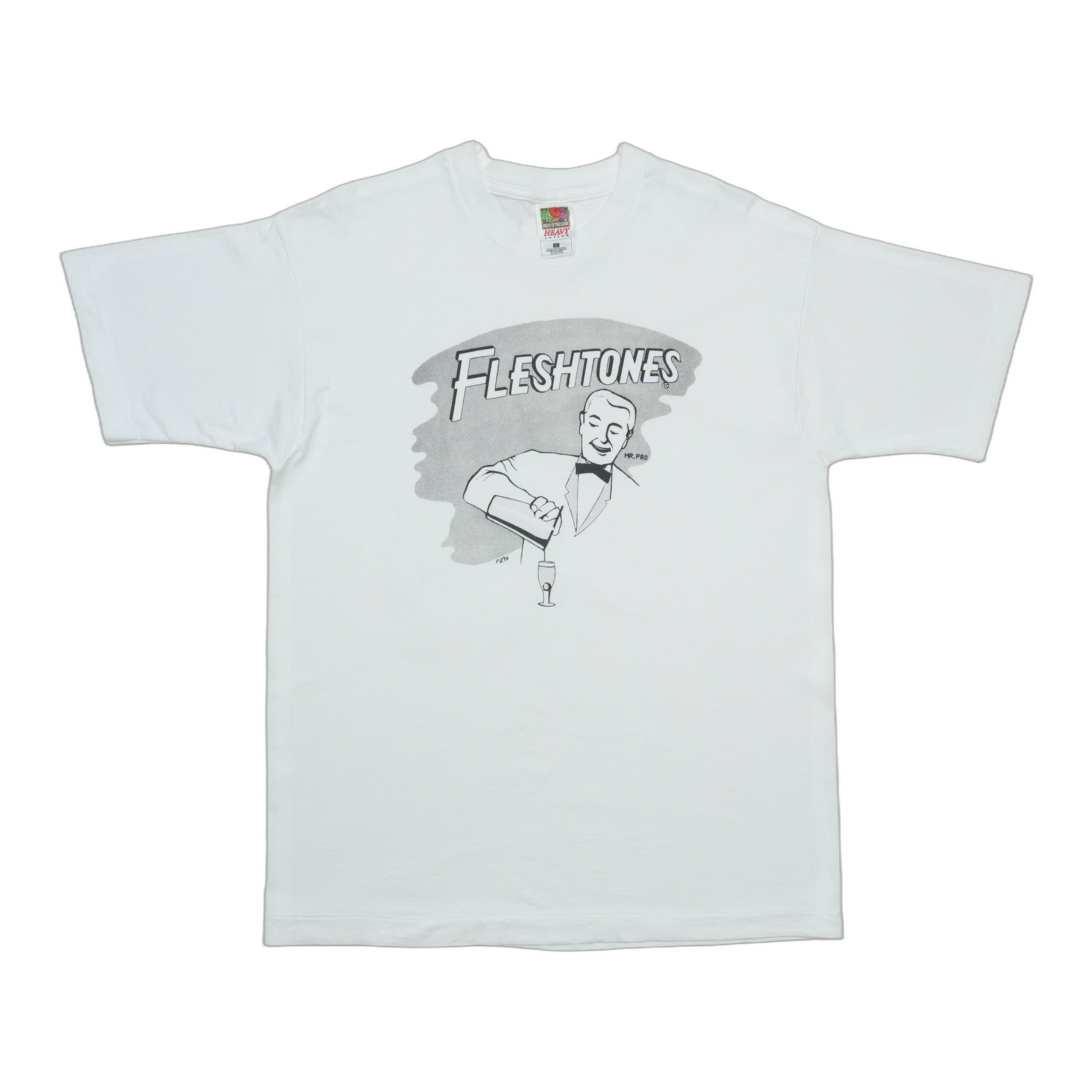 Vintage 1990s Fleshtones Grey Cotton Graphic Tee Large (1 of 4)