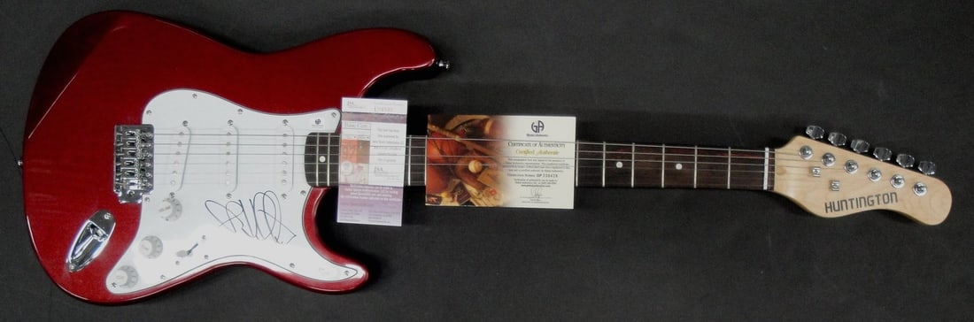 Katharine McPhee Autographed Electric Guitar with JSA Authentication: Katharine McPhee Autographed Electric Guitar with JSA Authentication This is an authentic electric guitar hand-signed by Katharine McPhee, featuring a sleek design that is perfect for collectors and f