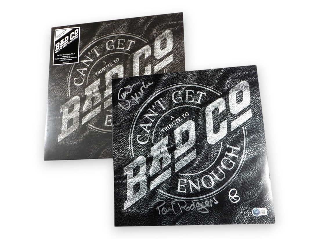 Bad Company album insert signed by Simon Kirke and Paul Rodgers Beckett (1 of 2)