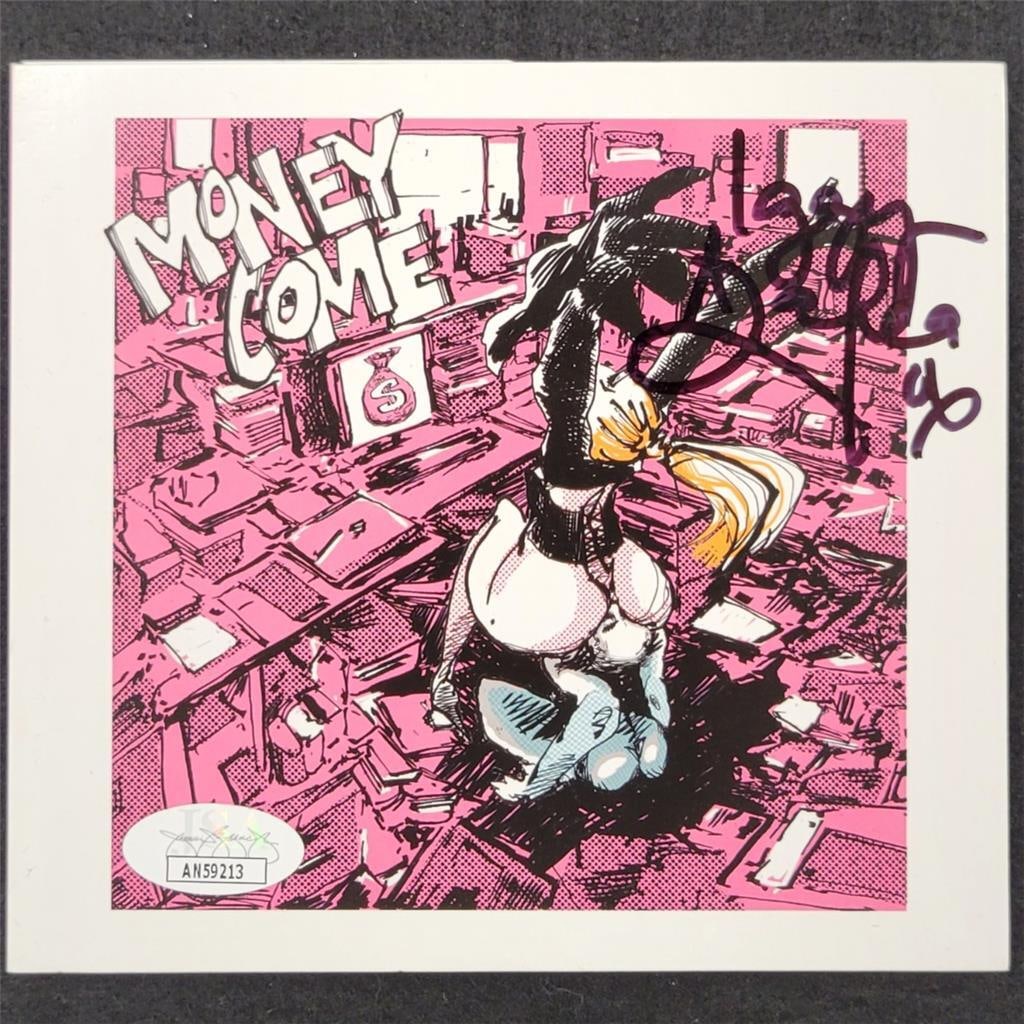 Signed Iggy Azalea Money Come CD Cover with JSA Authentication: Signed Iggy Azalea Money Come CD Cover with JSA Authentication This is an original Money Come CD cover and booklet autographed by Iggy Azalea. The autograph has been authenticated by James Spence (JSA