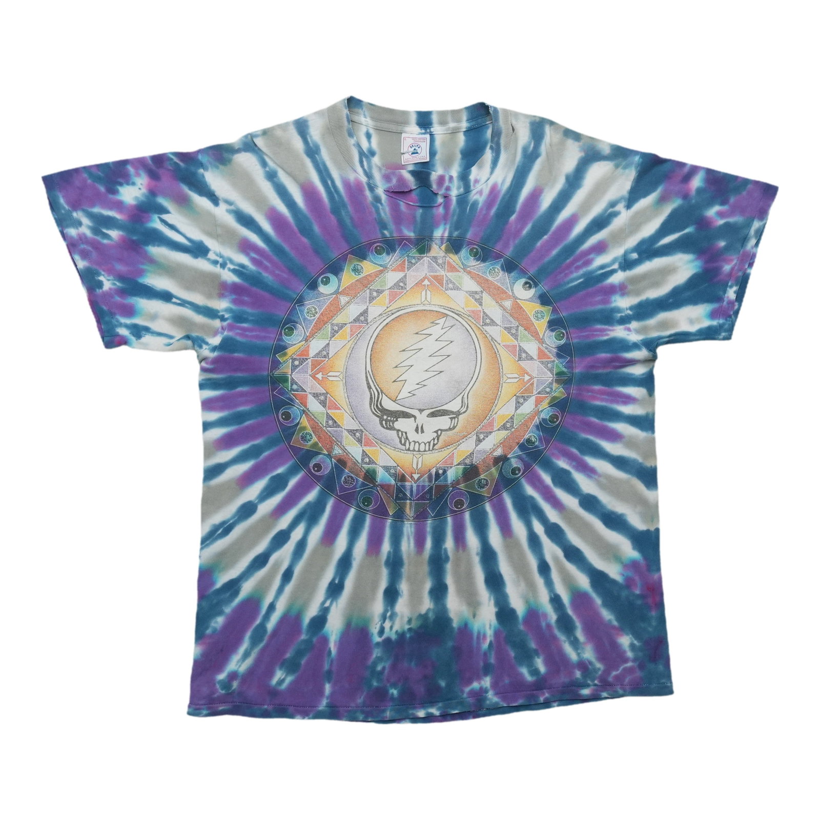 Vintage 1995 Grateful Dead Tie Dye Cotton Shirt Large: Vintage 1995 Grateful Dead Tie Dye Cotton Shirt Large This is an original vintage 1995 Grateful Dead "Steal Your Face" tie-dye shirt featuring both front and back graphics. The shirt is made from 100%