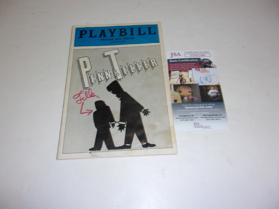Signed Penn and Teller Playbill Westside Arts Theatre JSA COA Authenticated (1 of 1)
