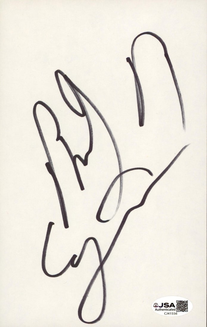 Billy Ray Cyrus Signed 5x8 Autograph Cut with JSA COA (1 of 1)