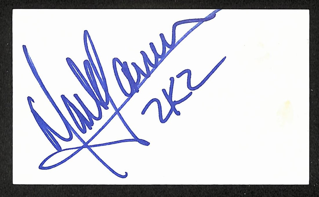 Mark Farner signed 3x5 index card JSA BA209475: Mark Farner signed 3x5 index card JSA BA209475 This is an original 3x5 index card autographed by musician Mark Farner. The item has been authenticated by JSA (certification number BA209475). It is in 