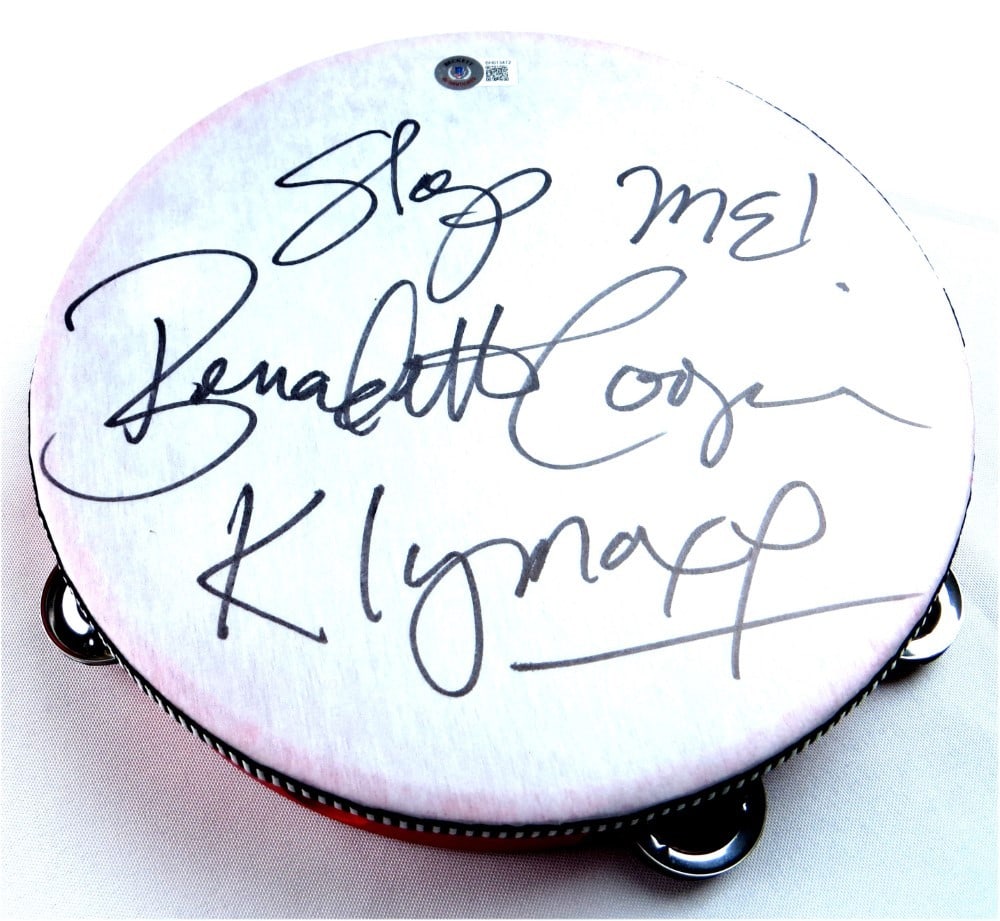 Bernadette Cooper Signed Tambourine Klymaxx Authentic Beckett: Bernadette Cooper Signed Tambourine Klymaxx Authentic Beckett This is an original tambourine signed by Bernadette Cooper, a prominent member of the female funk band Klymaxx. The autograph has been aut