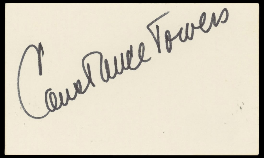 Constance Towers Autographed Index Card The King and I Beckett Authenticated (1 of 2)