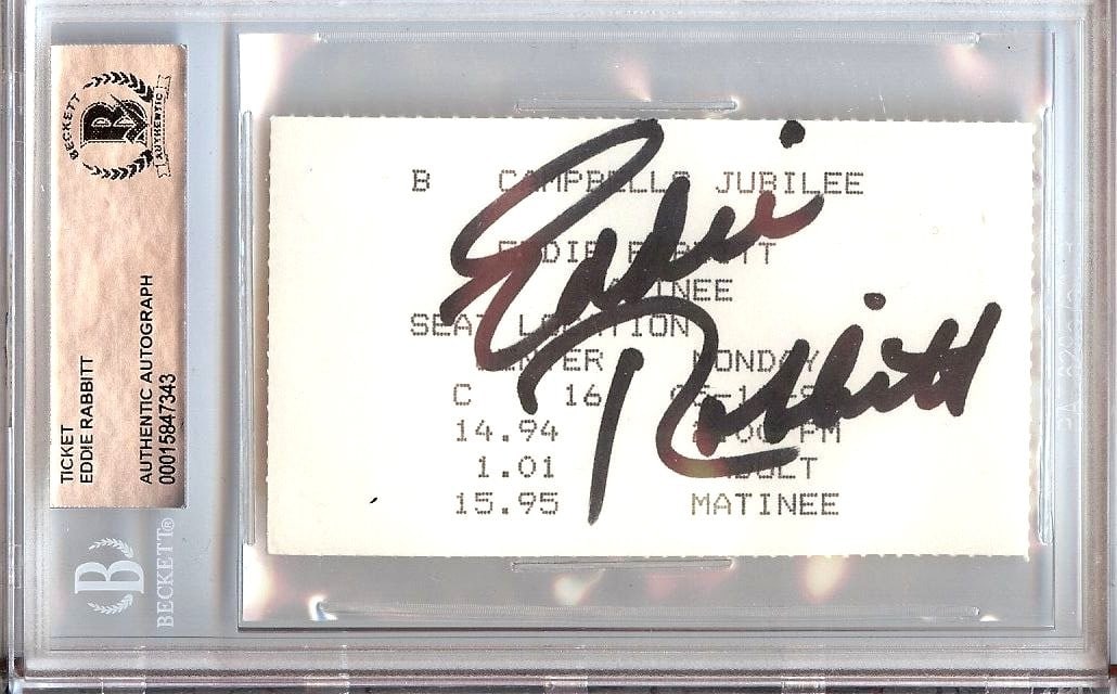 Eddie Rabbitt Autographed Concert Ticket Stub 1994 Beckett Authenticated (1 of 1)