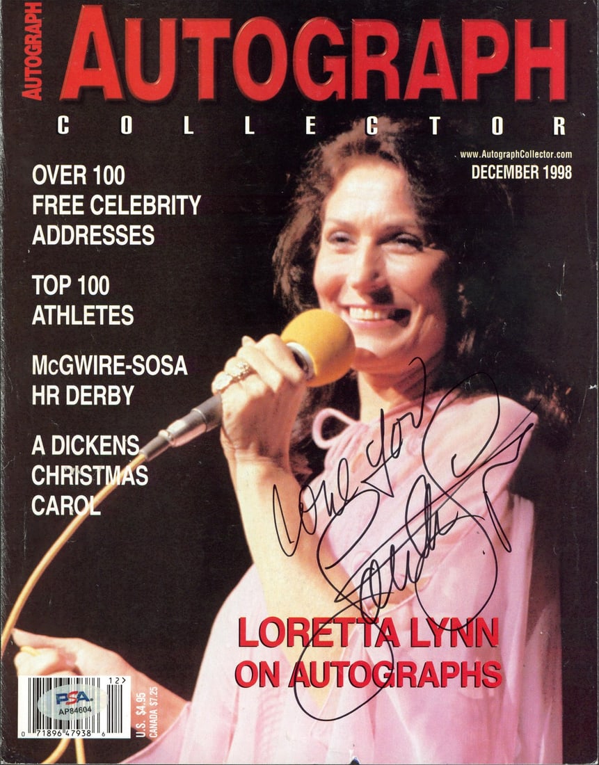 Loretta Lynn Signed December 1998 Magazine Cover PSA/DNA Authentic (1 of 1)