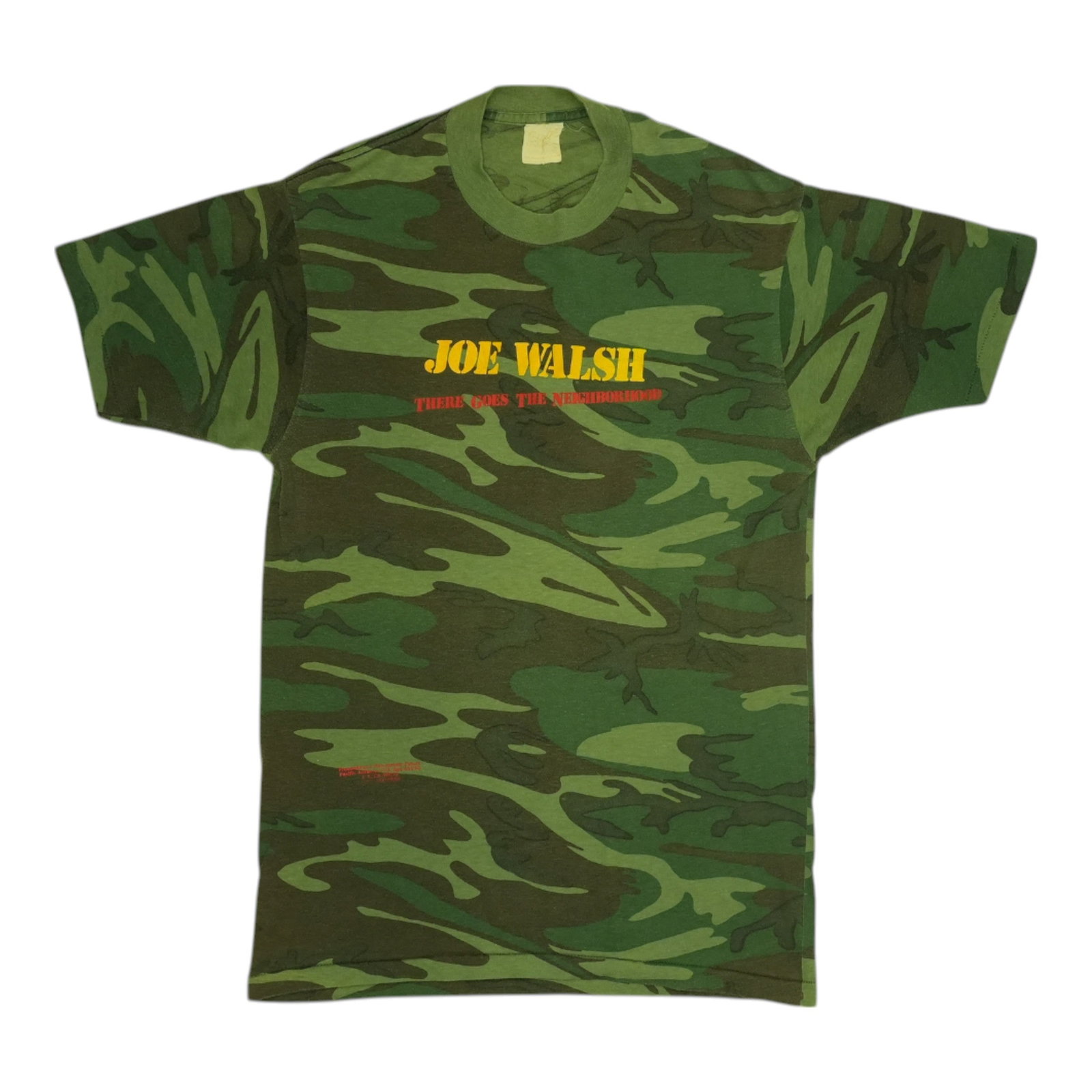 Vintage 1981 Camo Shirt Featuring Joe Walsh There Goes The Neighborhood (1 of 5)