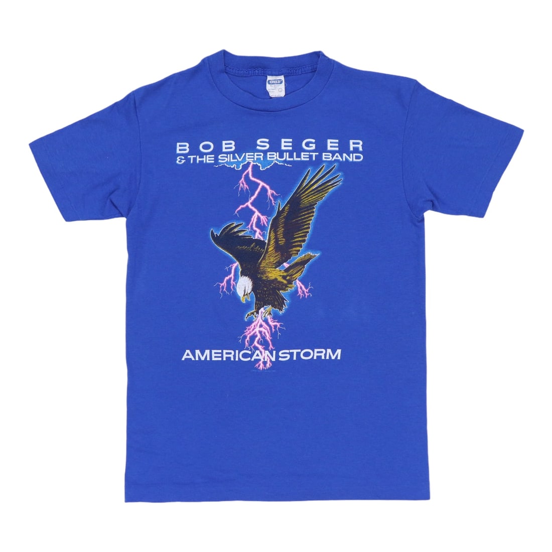 Vintage 1986 Bob Seger American Storm Concert Tour Blue Shirt Large (1 of 6)