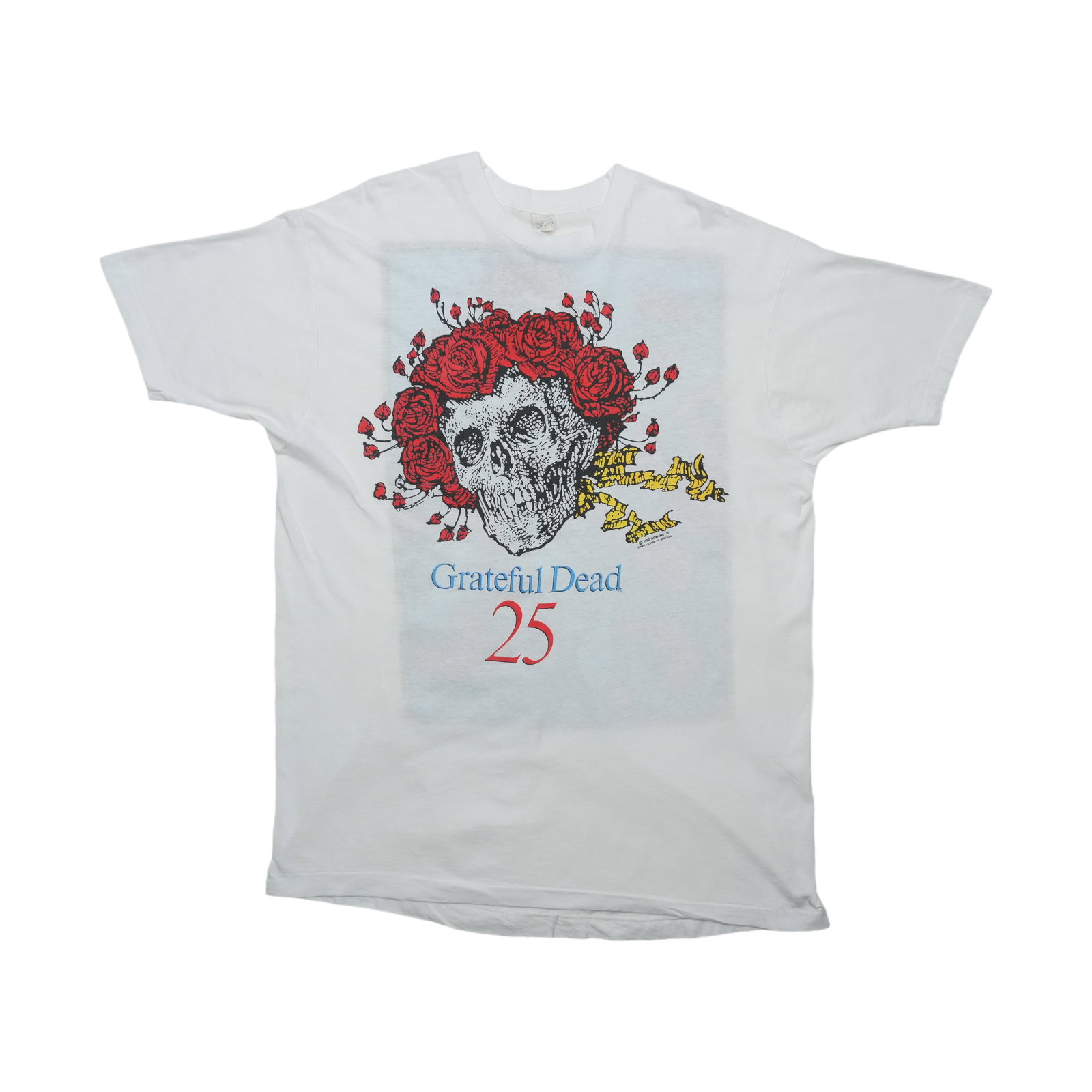 Vintage White Grateful Dead Skull Roses 25th Anniversary Shirt XL (1 of 5)
