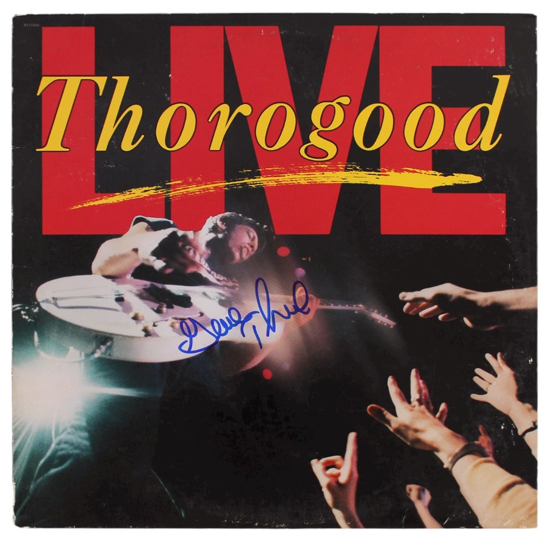 George Thorogood Signed Live Album Cover Beckett Authenticated (1 of 3)