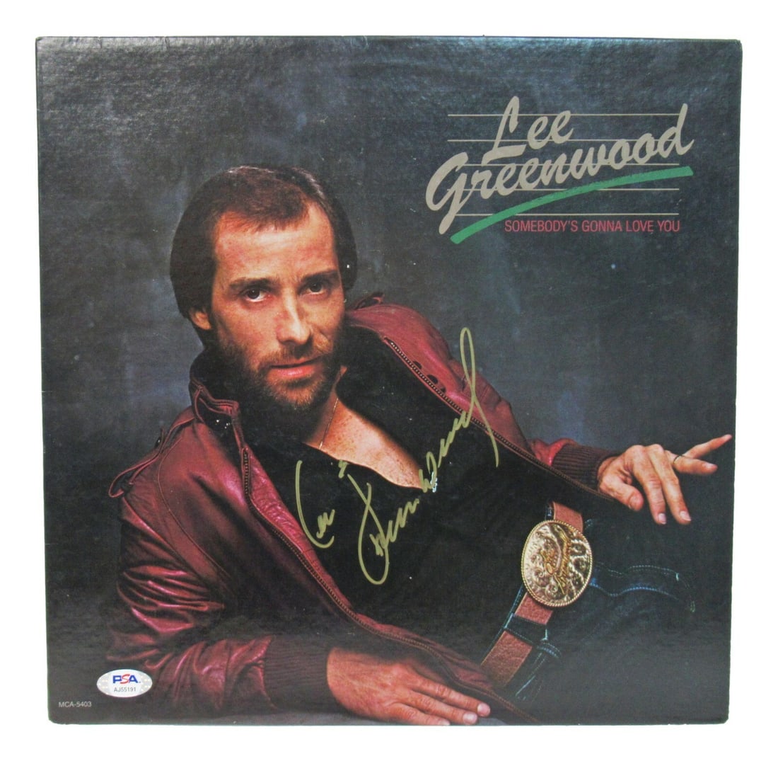 Lee Greenwood Signed Somebody's Gonna Love You Album PSA DNA Authenticated: Lee Greenwood Signed Somebody's Gonna Love You Album PSA DNA Authenticated This is an original Lee Greenwood album titled "Somebody's Gonna Love You," featuring his authentic autograph. The autograph 