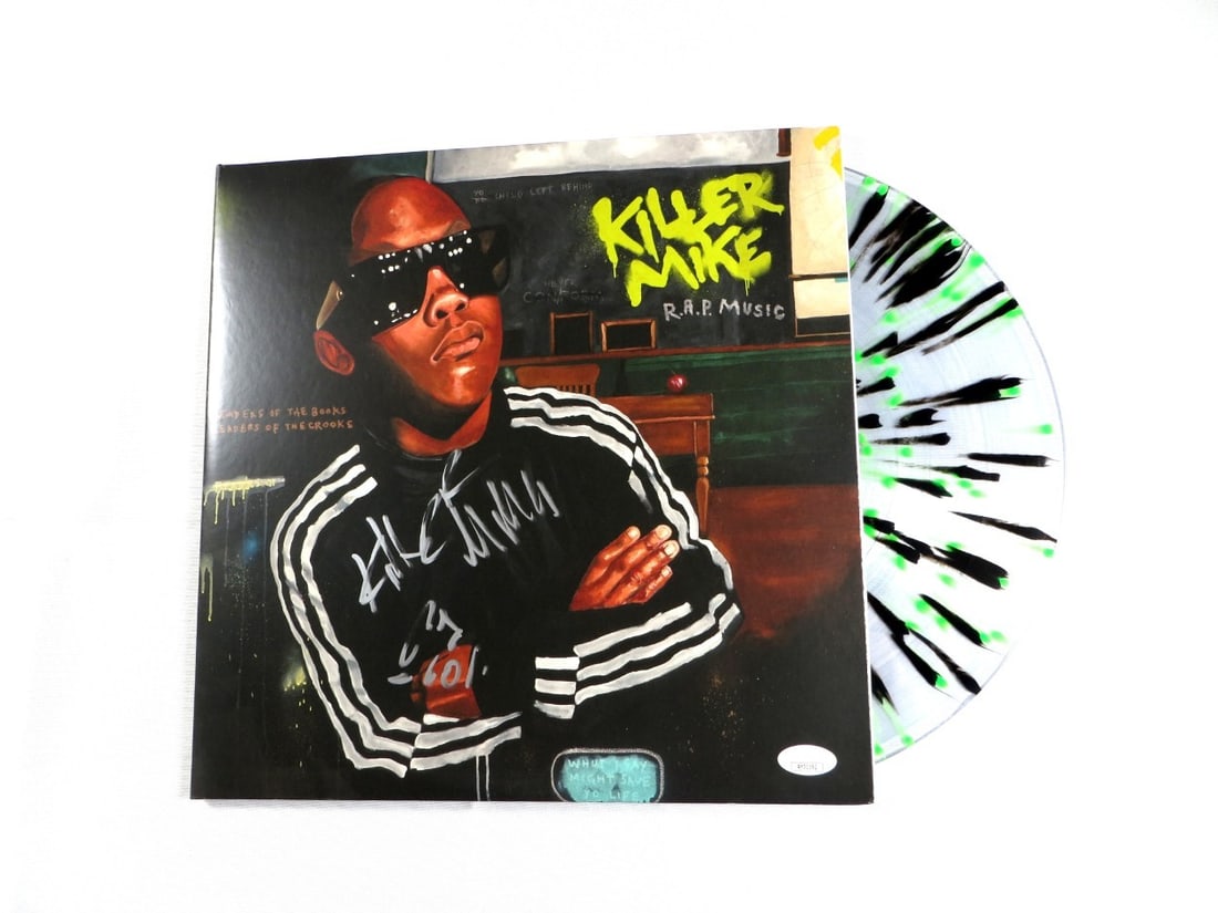 Killer Mike Signed R.A.P. Music Album Cover JSA Authenticated: Killer Mike Signed R.A.P. Music Album Cover JSA Authenticated This is an original Killer Mike autographed record album cover from his acclaimed album 'R.A.P. Music.' The signature is authenticated by 