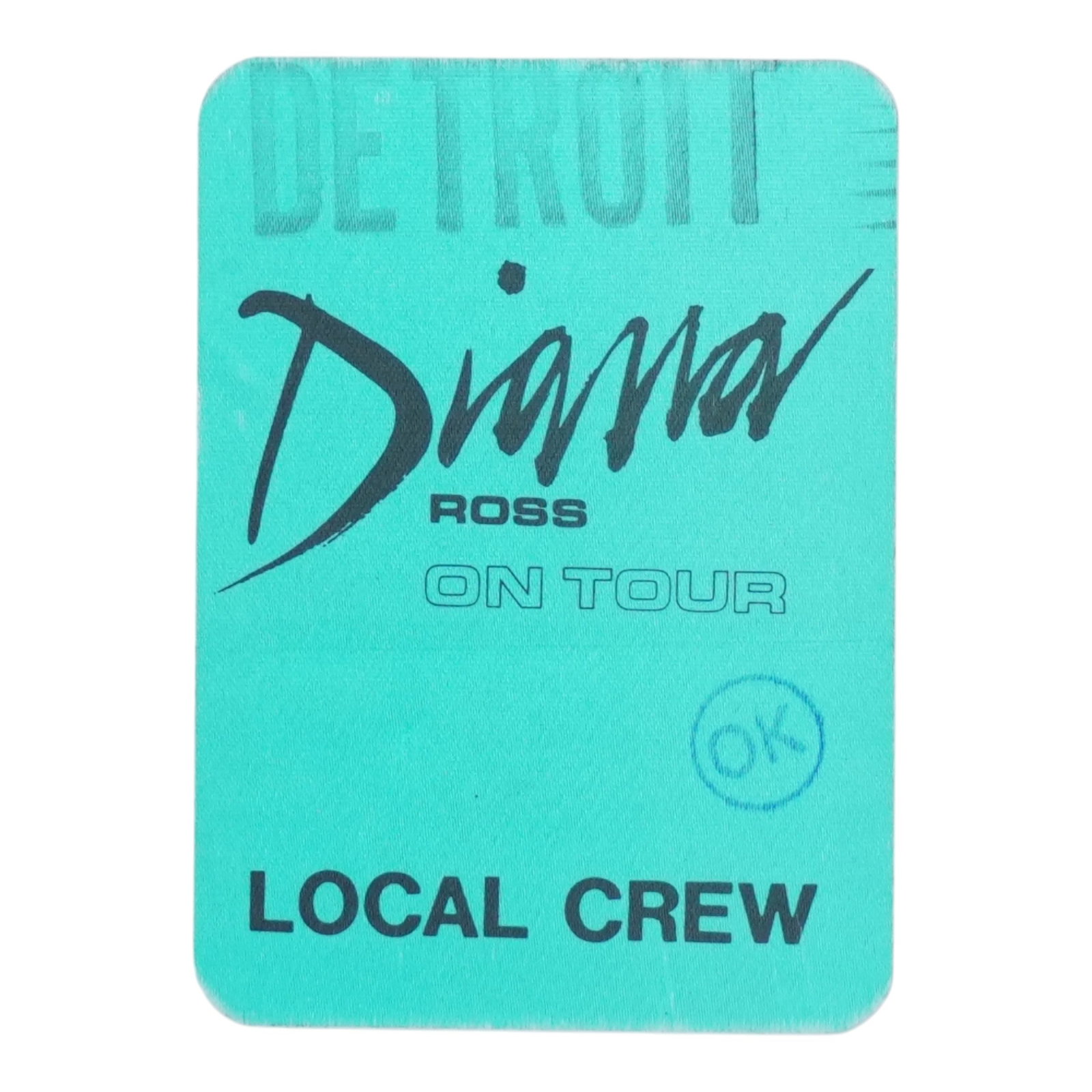 Vintage 1983 Diana Ross Concert Backstage Access Pass (1 of 2)