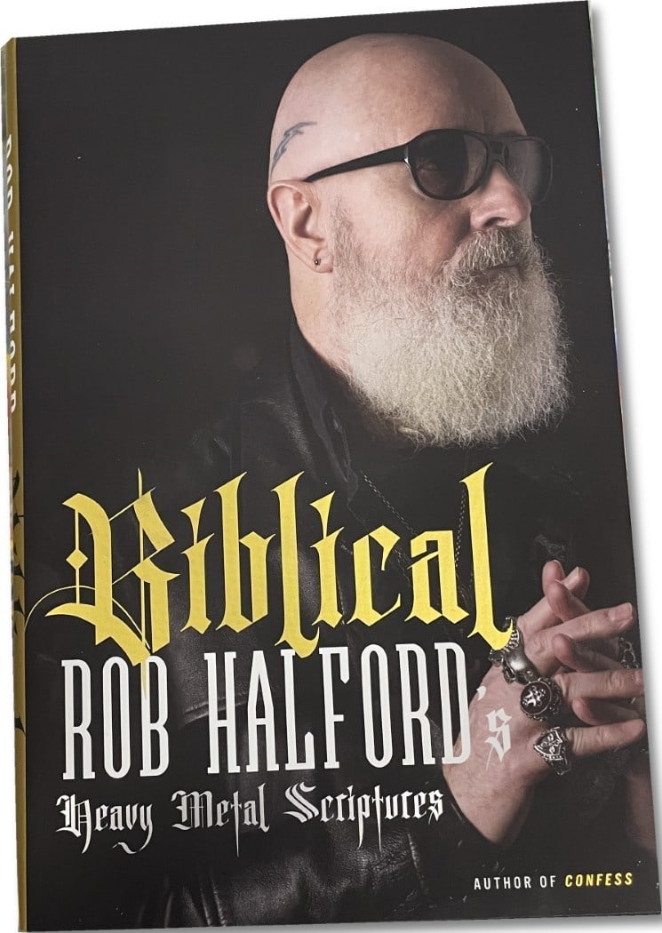 Rob Halford Signed Biblical Heavy Metal Scriptures Book JSA Authenticated: Rob Halford Signed Biblical Heavy Metal Scriptures Book JSA Authenticated This is an autographed copy of 'Biblical Heavy Metal Scriptures' signed by the legendary Rob Halford, known as the frontman of