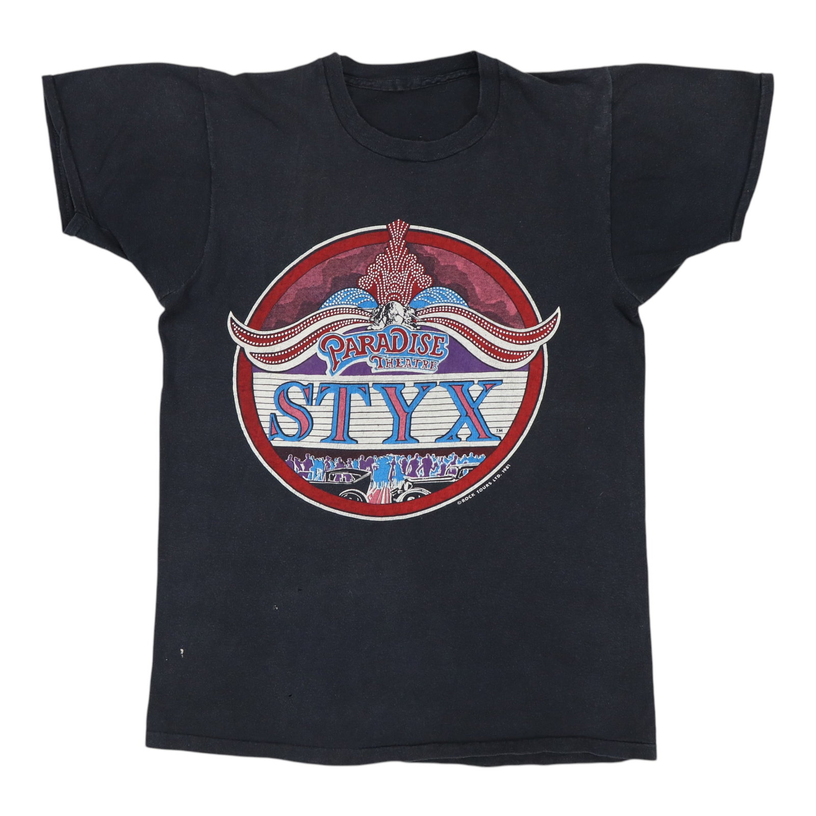 Vintage 1981 Styx Paradise Theatre Black Cotton Concert Shirt (1 of 8)