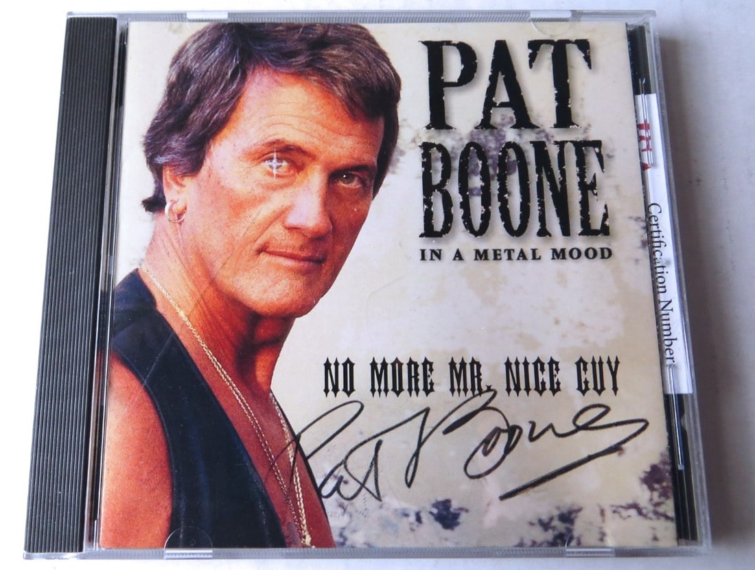 Pat Boone Autographed CD Booklet No More Mr Nice Guy JSA Authenticated (1 of 3)