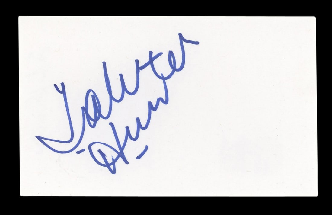 Tab Hunter Signed 3x5 Index Card Beckett Authenticated Damn Yankees: Tab Hunter Signed 3x5 Index Card Beckett Authenticated Damn Yankees This 3x5 index card features the authentic autograph of Tab Hunter from Damn Yankees. The signature is verified by Beckett Authentic