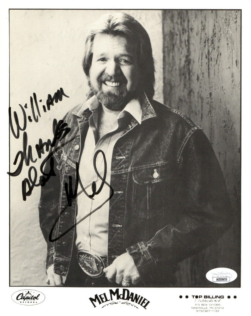 8x10 Photo Signed by Mel McDaniel with JSA Authentication (1 of 2)