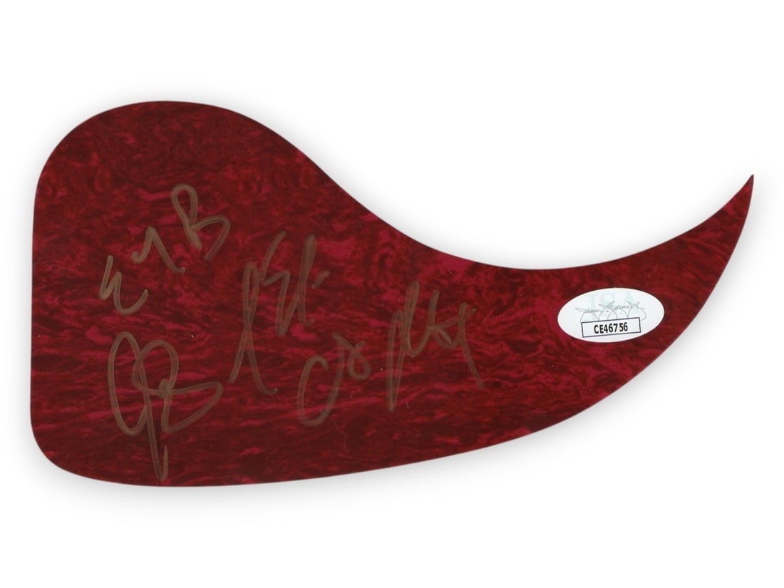 Eli Young Band Autographed Guitar Pickguard 3 Signatures JSA: Eli Young Band Autographed Guitar Pickguard 3 Signatures JSA This Eli Young Band autographed guitar pickguard features three signatures from the band members, providing a unique collectible for fans. 