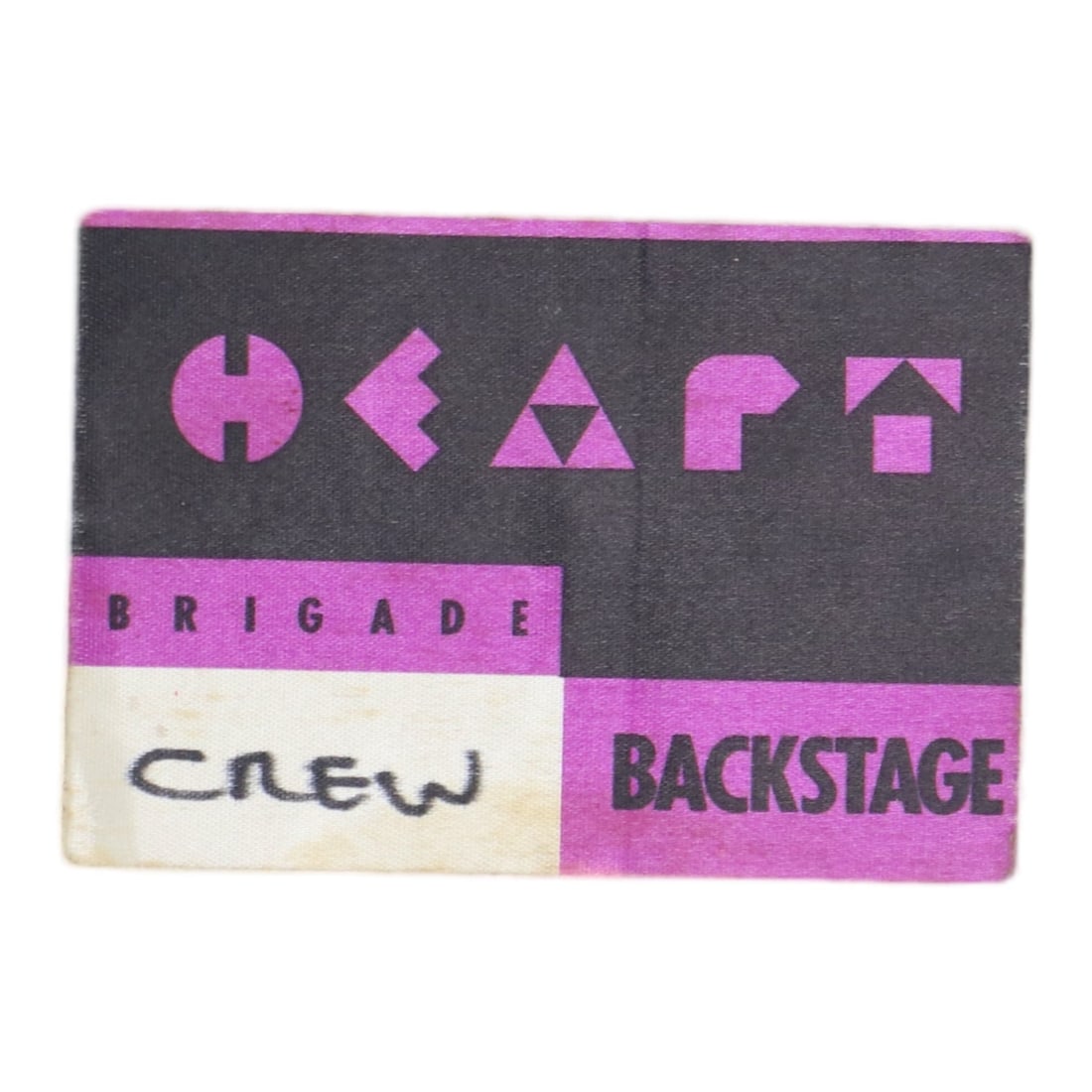 Vintage Heart Brigade 1990 Concert Backstage Pass Original (1 of 2)