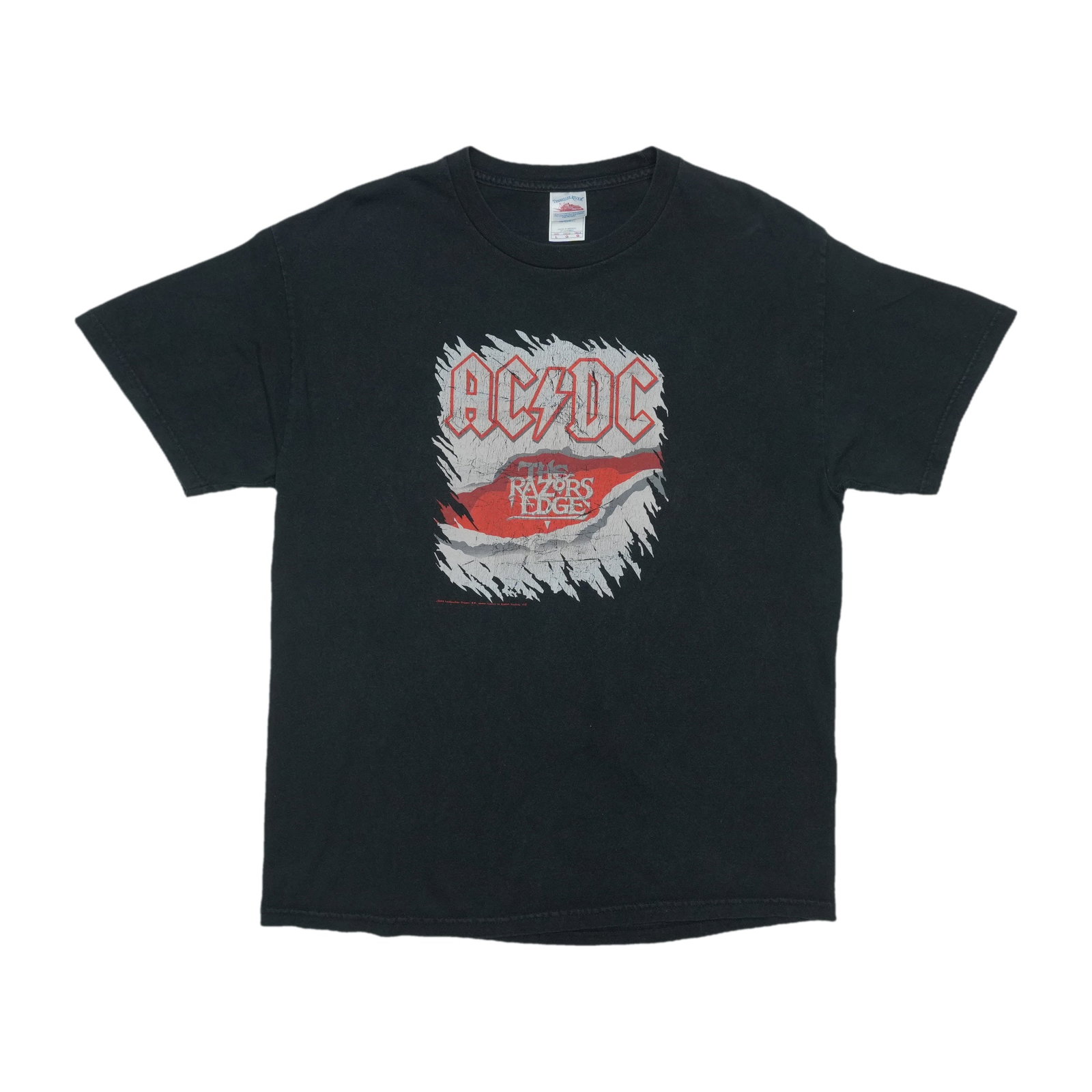 AC DC Razors Edge 2004 Red Cotton Shirt Large: AC DC Razors Edge 2004 Red Cotton Shirt Large This is an original vintage 2004 AC/DC The Razors Edge shirt, not a modern reproduction. The shirt is made from 100% cotton and features a red color. It i