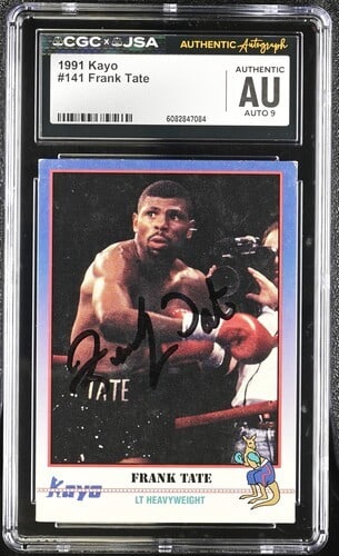 Frank Tate 1991 Boxing Card Signed with CGC and JSA Authentication (1 of 2)