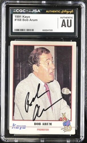 Bob Arum Autographed 1991 Boxing Card With CGC And JSA Authentication (1 of 2)