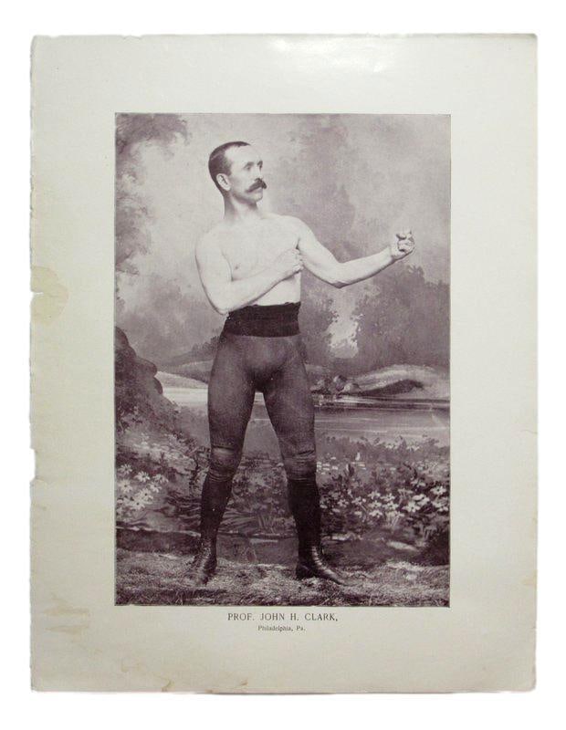 Rare 1895 John H. Clark Boxing Gladiators Supplement Poster 11x15: Rare 1895 John H. Clark Boxing Gladiators Supplement Poster 11x15 This is a rare original 1895 boxing supplement poster featuring the Gladiators, produced by the Athletic Publishing Company. Measuring
