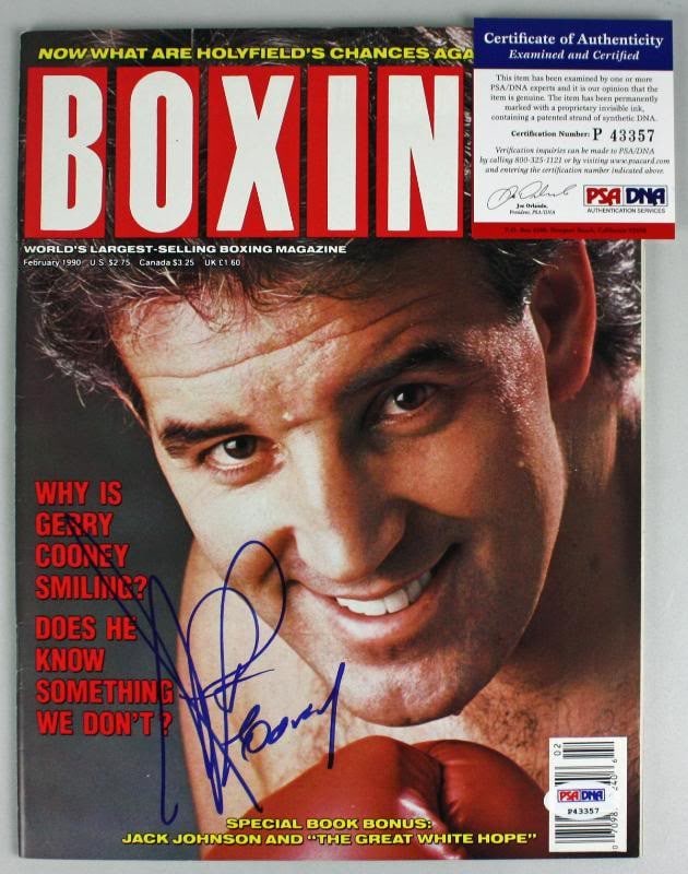 1990 Boxing Illustrated Magazine Gerry Cooney PSA DNA Signed (1 of 2)