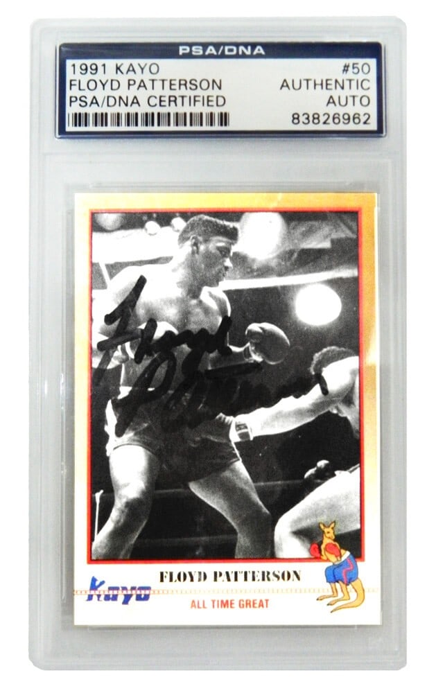 Floyd Patterson Autographed 1991 Kayo Boxing Card #50 PSA/DNA Certified (1 of 1)