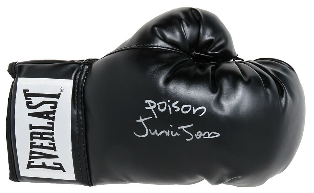 Junior Jones Signed Everlast Boxing Glove with Poison Inscription - COA (1 of 1)