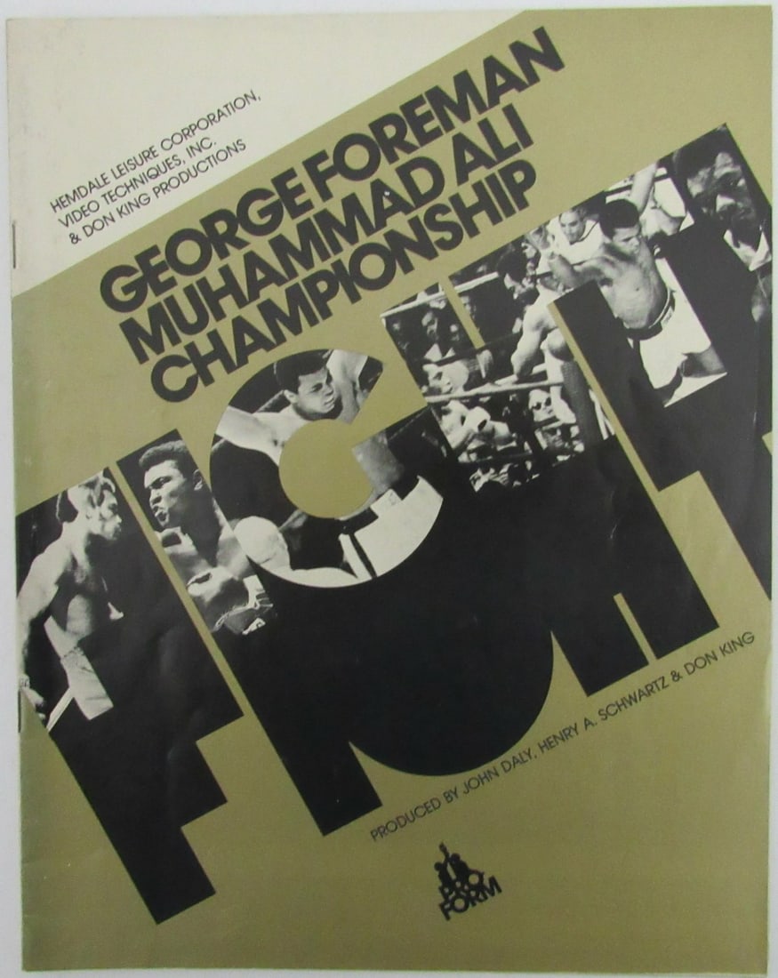 1974 Muhammad Ali vs George Foreman Championship Program Rumble in the Jungle (1 of 3)