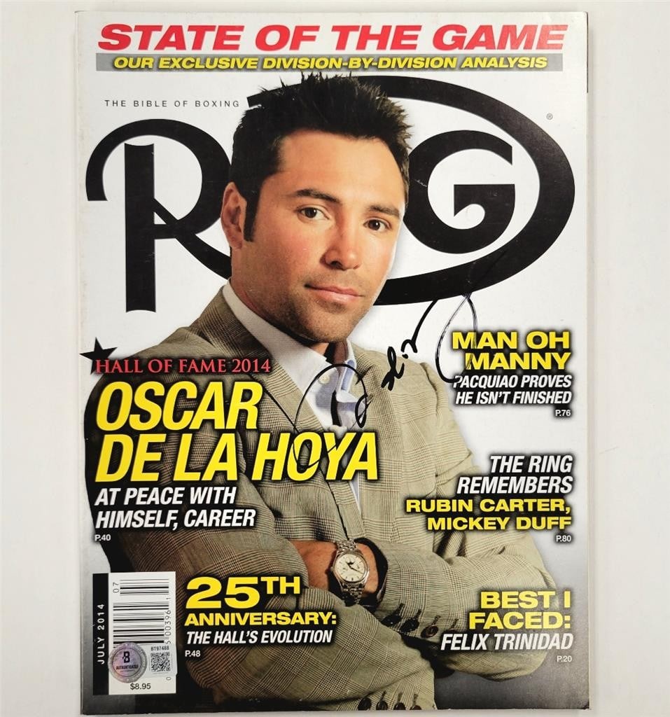 Ring Boxing Magazine autographed by Oscar De La Hoya Beckett authenticated (1 of 3)