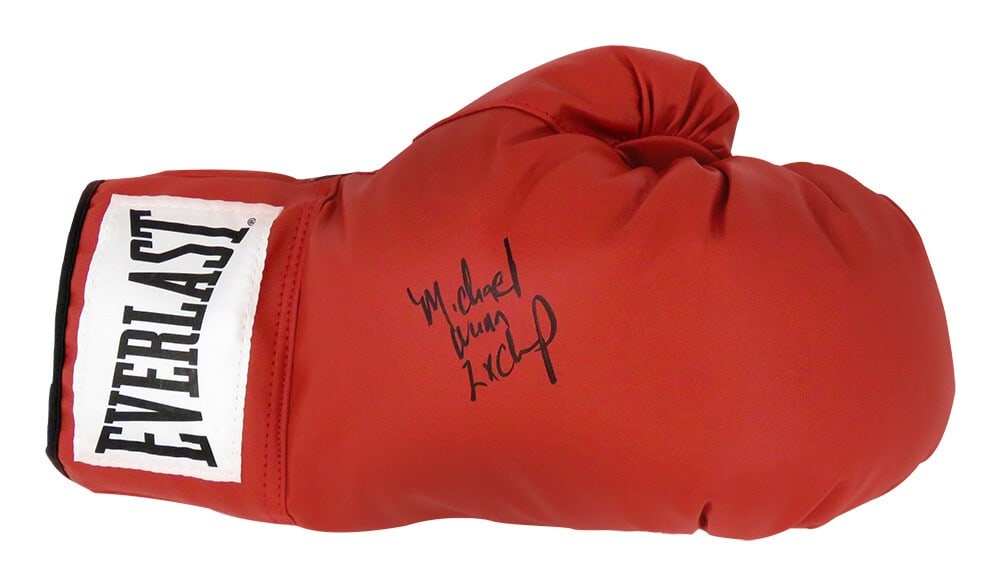 Michael Nunn Signed Everlast Boxing Glove 2x Champ COA: Michael Nunn Signed Everlast Boxing Glove 2x Champ COA This is a Michael Nunn signed Everlast red boxing glove featuring the inscription '2x Champ.' This original item is a remarkable collectible for 