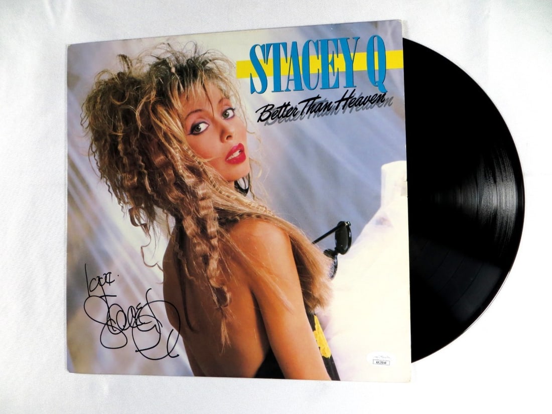 Stacey Q Autographed Better Than Heaven Album Cover JSA Certified: Stacey Q Autographed Better Than Heaven Album Cover JSA Certified This is an original autographed record album cover of "Better Than Heaven" by Stacey Q. The album includes the record itself, although