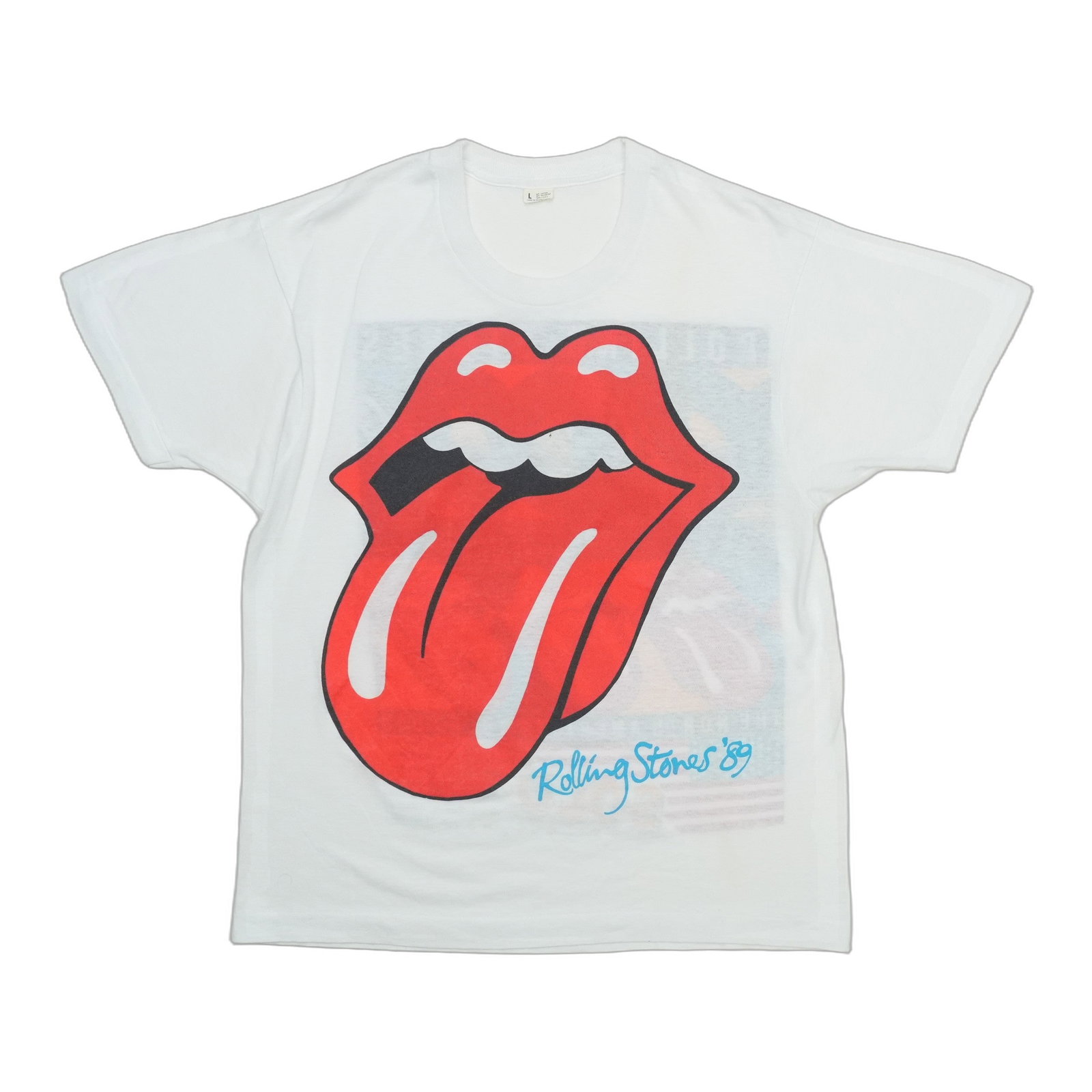 Vintage 1989 Rolling Stones Steel Wheels tour tee: Vintage 1989 Rolling Stones Steel Wheels tour tee This is an original vintage 1989 Rolling Stones Steel Wheels North American Tour shirt. It is not a modern reproduction. The shirt is in excellent con