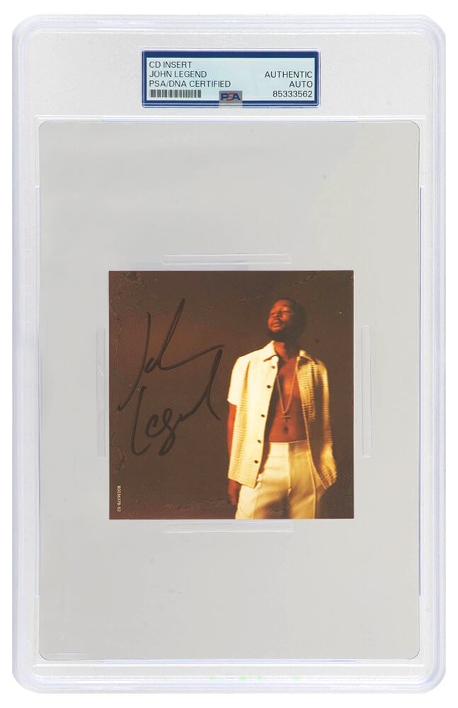 John Legend Signed 'Legend' 4x4 CD Insert PSA/DNA Encapsulated (1 of 2)