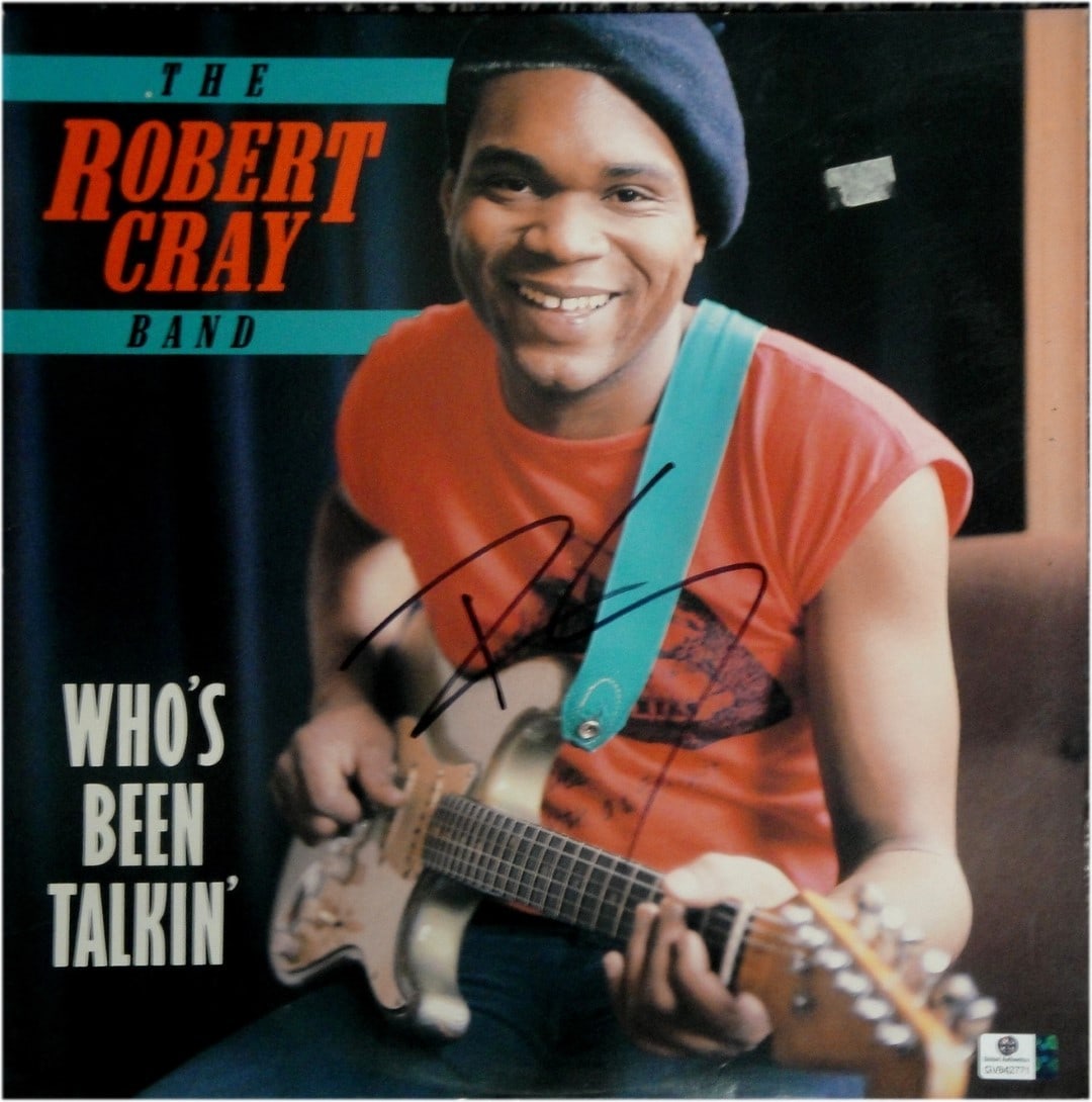 Robert Cray Autographed Record Cover Who's Been Talkin' JSA Certified: Robert Cray Autographed Record Cover Who's Been Talkin' JSA Certified This is an original record cover of 'Who's Been Talkin'' autographed by the renowned musician Robert Cray. The autograph has been 