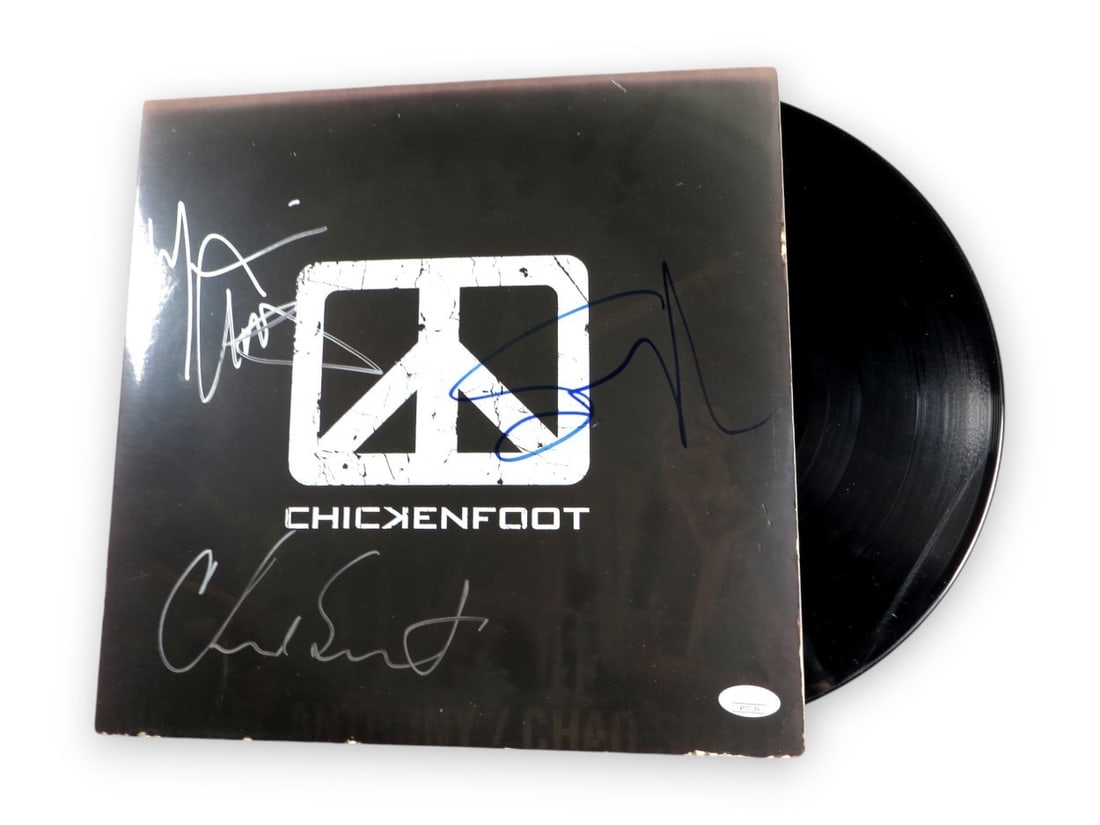 Chickenfoot Signed Album Cover Sammy Hagar Michael Anthony Chad Smith JSA: Chickenfoot Signed Album Cover Sammy Hagar Michael Anthony Chad Smith JSA This is an original record album cover autographed by the legendary members of Chickenfoot: Sammy Hagar, Michael Anthony, and 