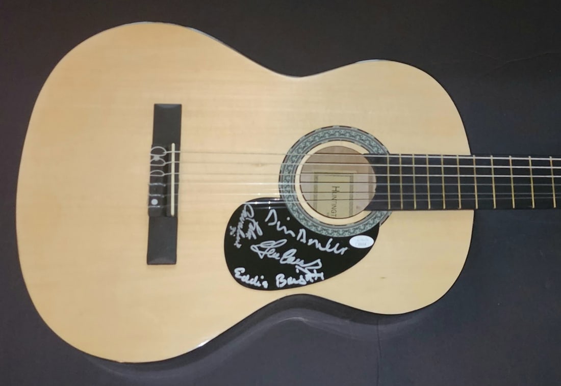 The Rascals acoustic guitar four autographs JSA authenticated (1 of 4)
