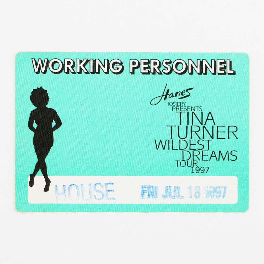 Vintage 1997 Wildest Dreams Tour Tina Turner Staff Pass (1 of 2)