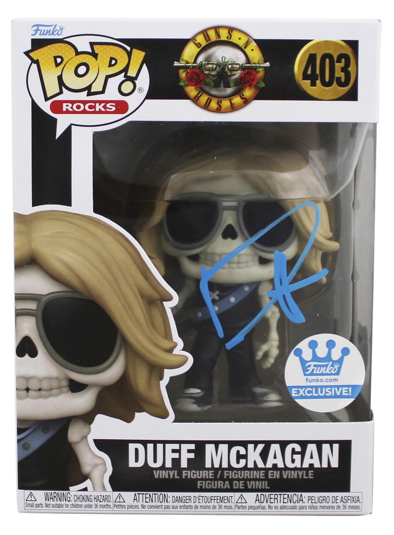 Beckett Authenticated Duff McKagan Signed Funko Pop 403 Blue Autograph (1 of 7)